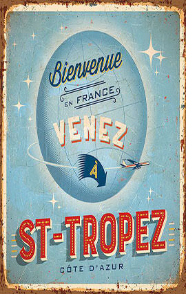 French Riviera Illustration