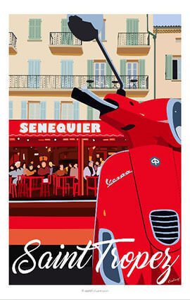 St Tropez Illustration by Eric Garence