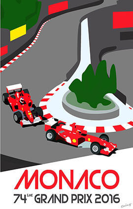 Monaco GP Illustration by Eric Garence