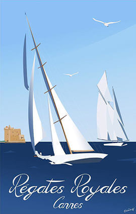 Régates Royales Cannes Illustration by Eric Garence