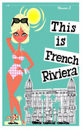 French Riviera Illustration