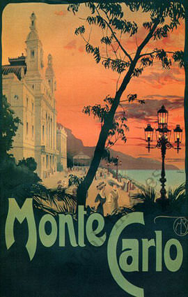French Riviera Illustration
