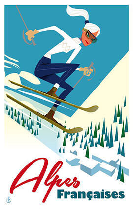 French Riviera Illustration
