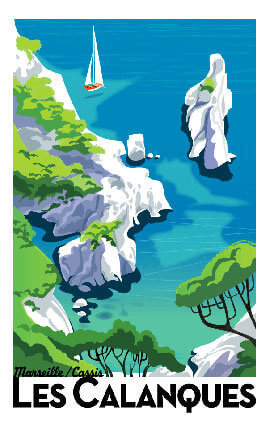 Calanques de Cassis Illustration