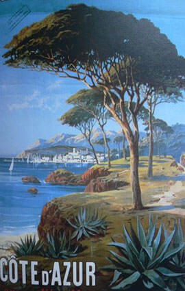 French Riviera Illustration