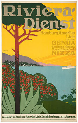 French Riviera Illustration