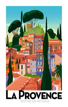 French Riviera Illustration