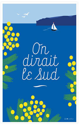 French Riviera Illustration