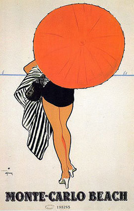 Monte-Carlo Beach Illustration