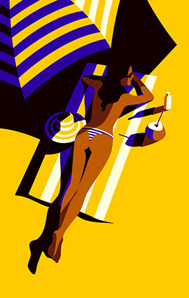 The French Riviera illustration