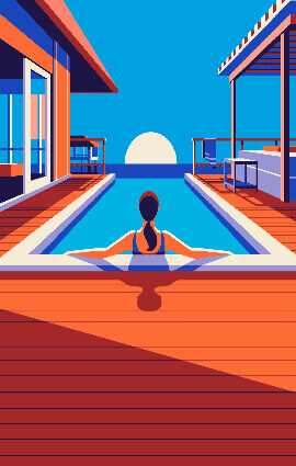 The French Riviera illustration