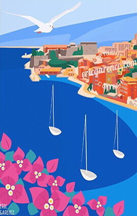 Villefranche sur Mer Illustration by Eric Garence
