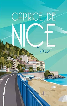 French Riviera Illustration by La Loutre