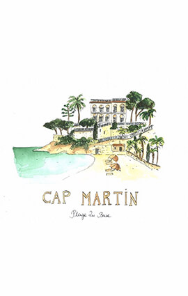 Cap Martin Illustration by Martine Rupert