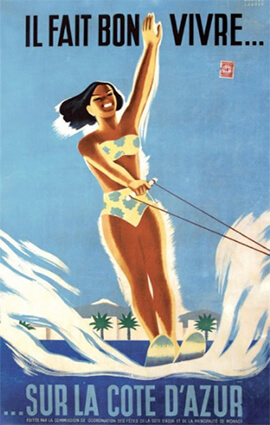 Waterskiing in the French Riviera