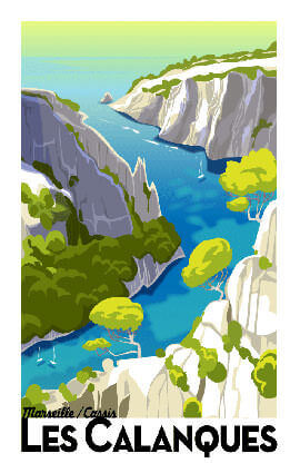 Calanques de Cassis Illustration