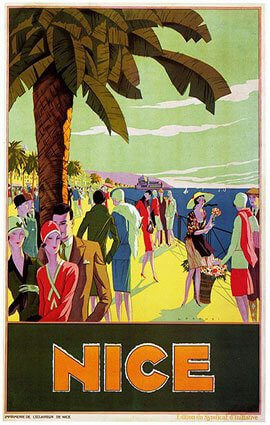 French Riviera Illustration