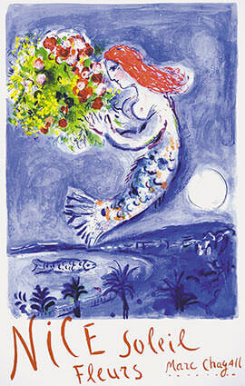 Marc Chagall 1961, Nice, Soleil Fleurs