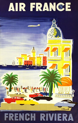 French Riviera Illustration