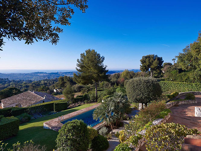 View from a private garden in La Colle sur Loup French Riviera