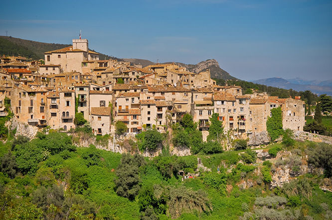 The village of La Colle sur Loup French Riviera