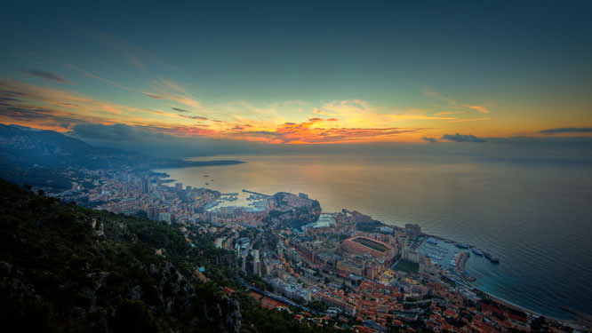 Monaco from Les Hauts de Monte-Carlo panorama