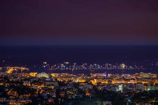 Nice view of Cannes from Le Cannet