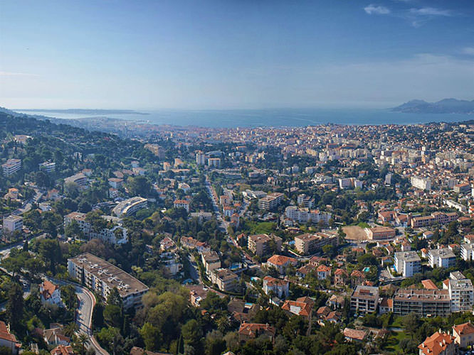 View of Cannes from Le Cannet French Riviera
