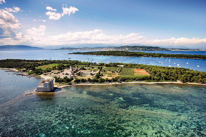>Church, monastery of the Lérins Abbey and Fortified monastery of St Honorat Lerins Islands