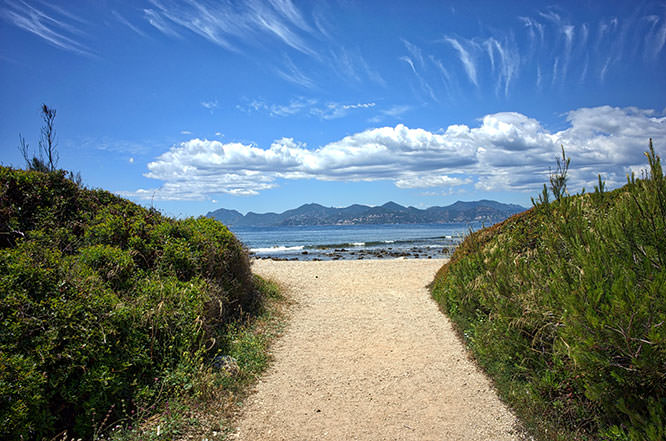 View of l'Esterel from Ile Ste Marguerite