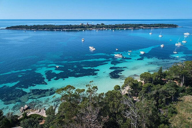 Beautiful view of St Honorat island