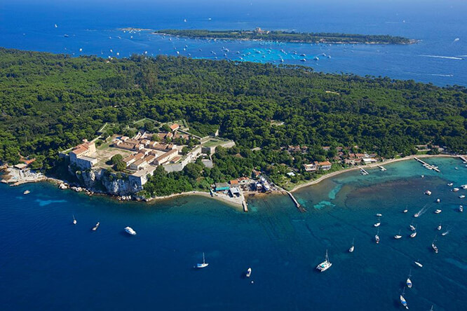 Aerial view of Lerins islands