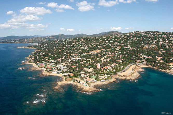Aerial view of Les Issambres French Riviera