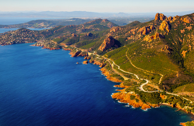 Aerial view of L'Esterel French Riviera