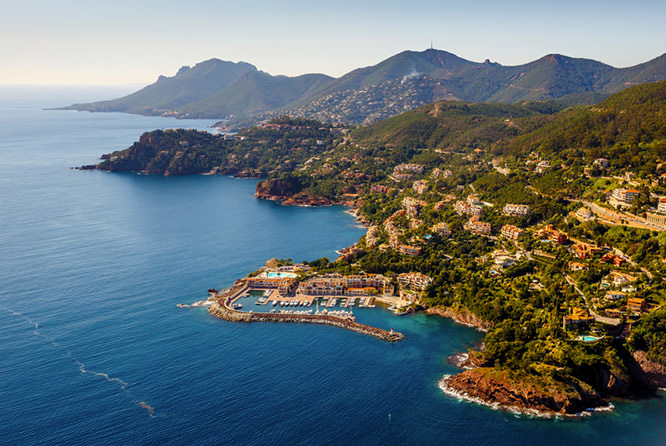 Aerial view of L'Esterel French Riviera