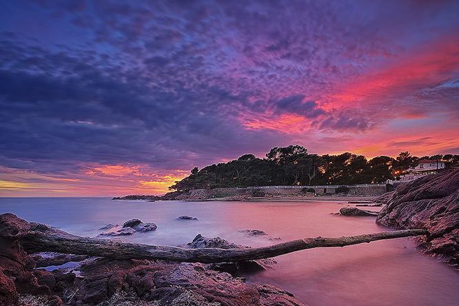 Sunset in Boulouris French Riviera