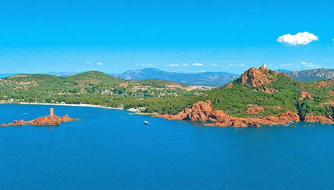 Aerial view of l'Esterel French Riviera
