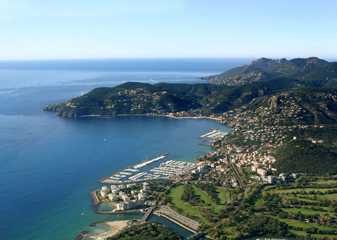 Aerial view of Mandelieu-la-Napoule