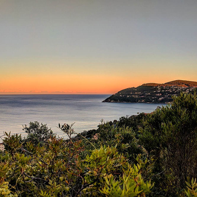 Beautiful evening after a rainy day in Mandelieu-la-Napoule