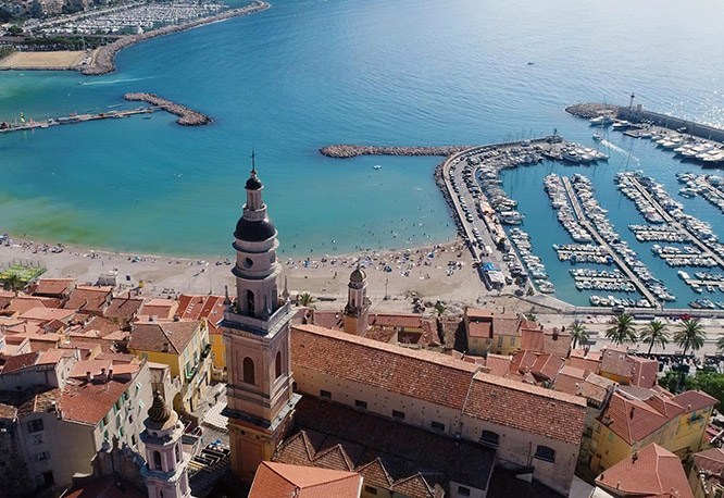Aerial view of Menton