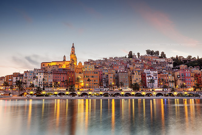 Old town of Menton French Riviera