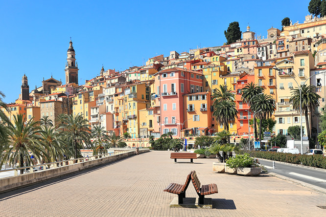 Old Town in Menton French Riviera