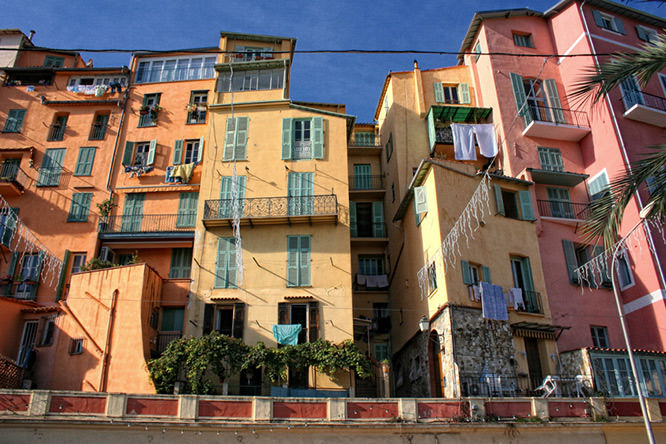 Old town of Menton French Riviera