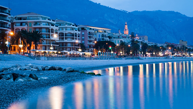 Menton beach French Riviera