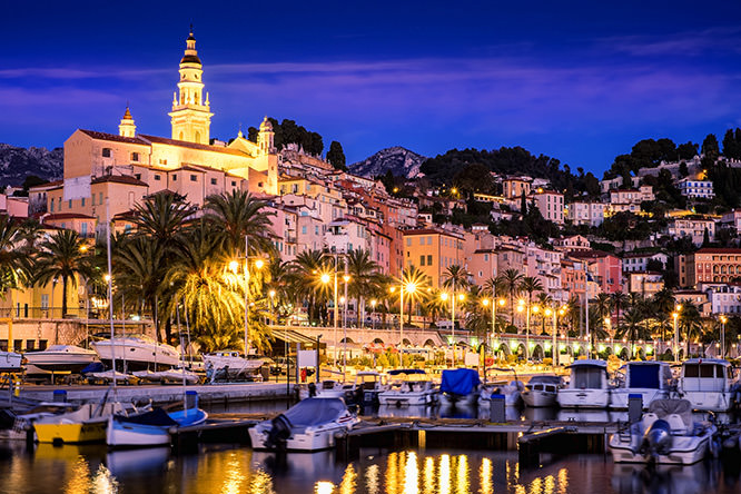 Old part of Menton French Riviera
