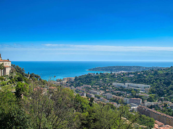 View of Cap Martin from the heights of Menton