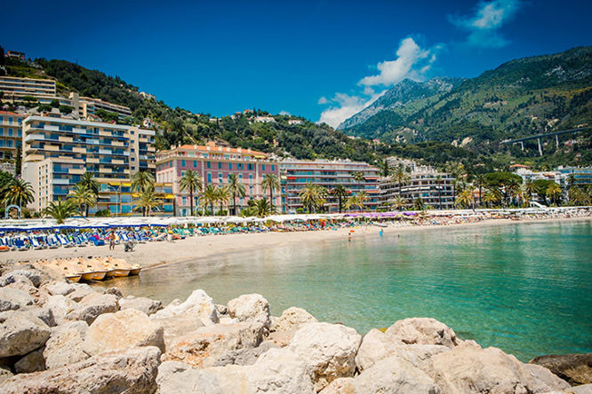 Beach in Menton
