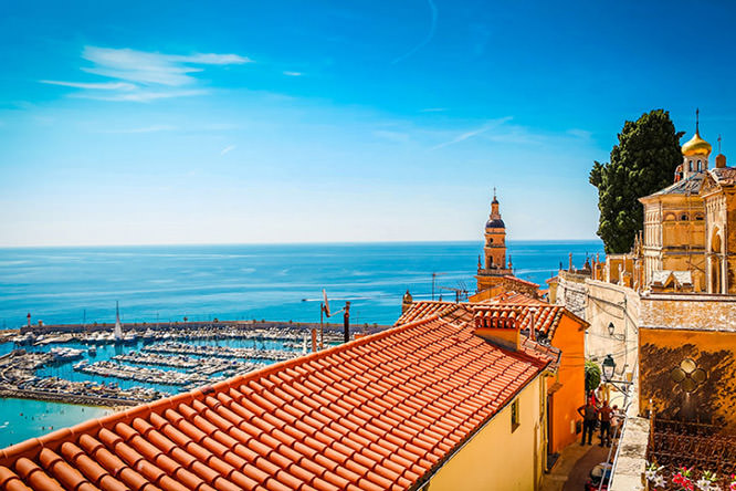 View on the port of Menton