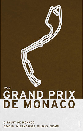 Monaco F1 Grand Prix 1929 Illustration