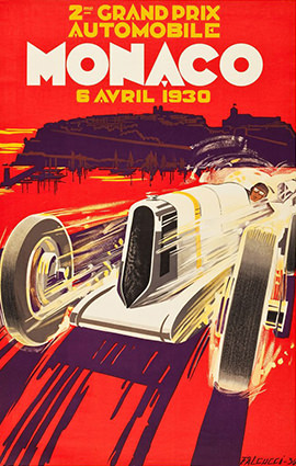 Monaco F1 Grand Prix 1930 Illustration